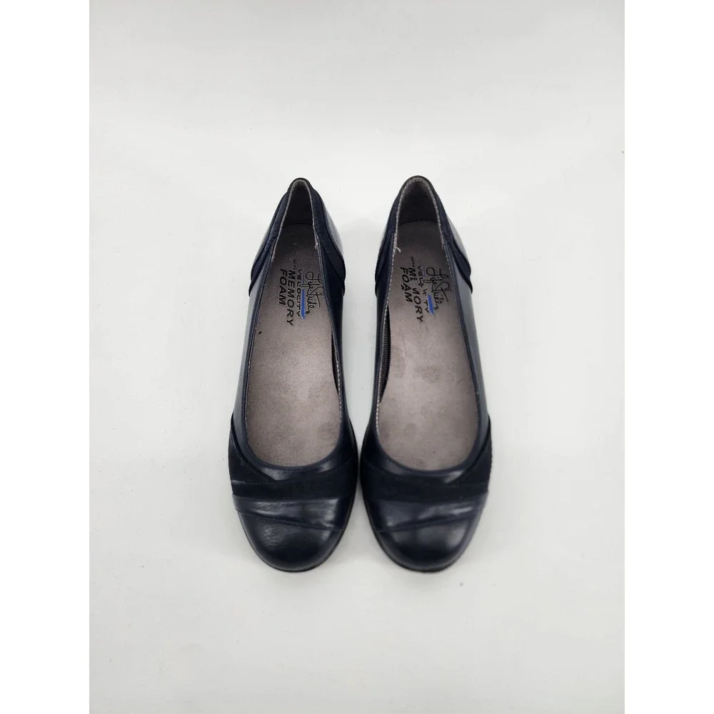 LifeStride Alchemy Womens Navy Wedge‎ Heels Memory Foam Shoes